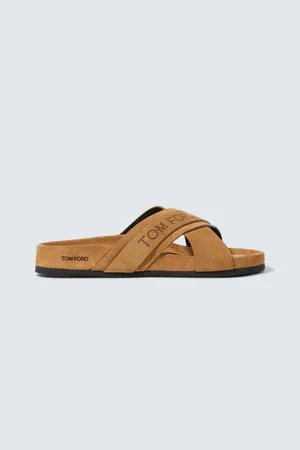 Tom Ford Sandali in suede con logo
