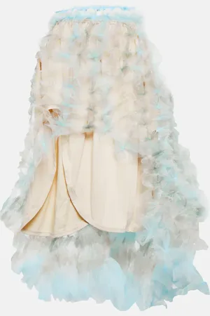 SUSAN FANG Gonna midi asimmetrica in tulle
