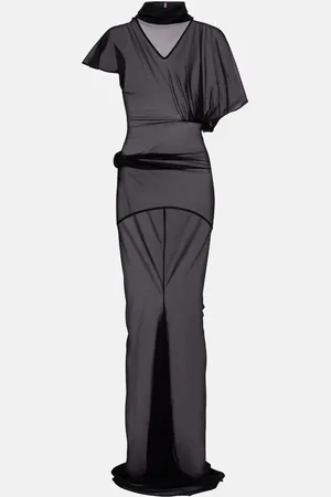 Rick Owens Abito lungo Lilith in jersey di organza