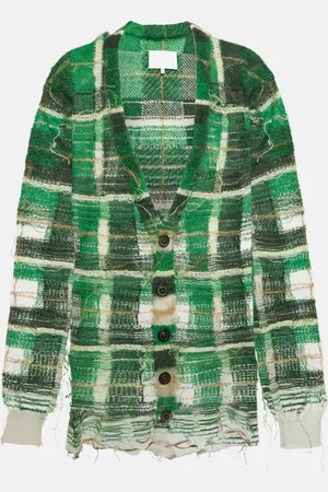 Maison Margiela Cardigan in misto mohair con intarsio