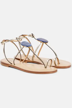 AMANU Sandali Cairo in pelle metallizzata