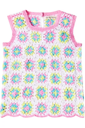 The New Society Top in crochet di cotone Nikaia