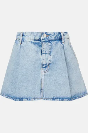 Frame Minigonna di jeans a pieghe
