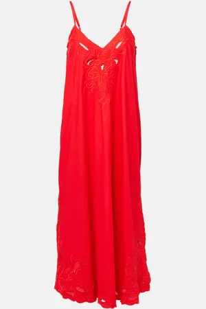 Juliet Dunn Abito midi in popeline di cotone