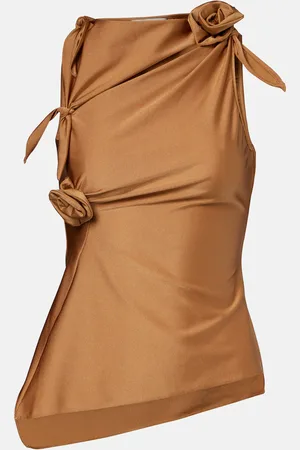 COPERNI Top in raso con cut-out e applicazioni