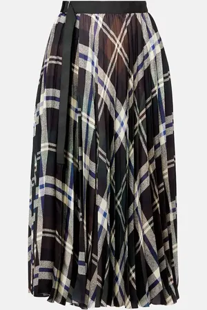 SACAI Gonna midi a quadri
