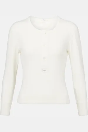 Chloé Chloé Top in cotone con logo