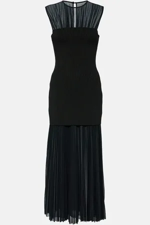 Proenza Schouler Abito midi Niki in jersey trasparente