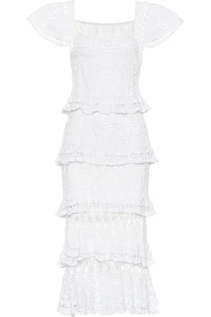 ANNA KOSTUROVA Abito midi Cotillion in crochet