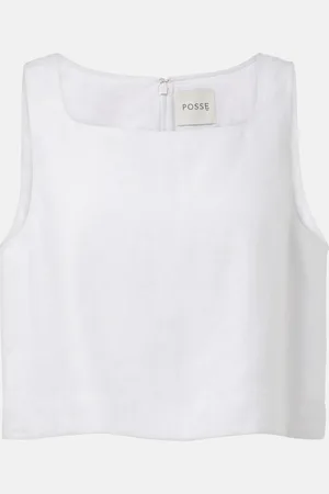 POSSE Top cropped Val in lino