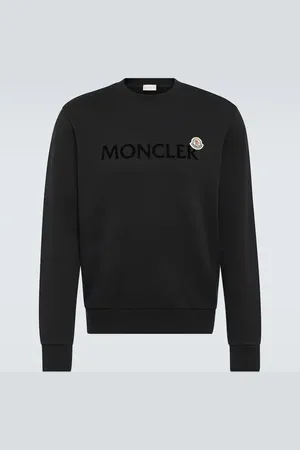 Moncler Felpa in pile di cotone con logo