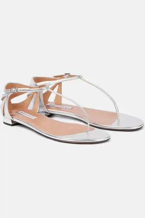 Aquazzura Sandali Frida in pelle metallizzata