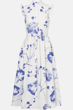Erdem Abito midi in popeline di cotone