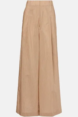 DRIES VAN NOTEN Pantaloni a gamba larga in misto cotone