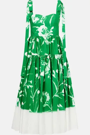 Erdem Abito midi in popeline di cotone