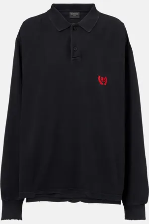 Balenciaga Polo Laurel Classic in piqué di cotone