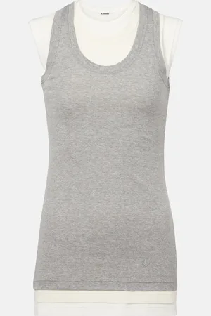 Jil Sander Set di 3 tank top in cotone
