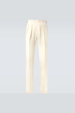 Rubinacci Pantaloni slim Manny in lino