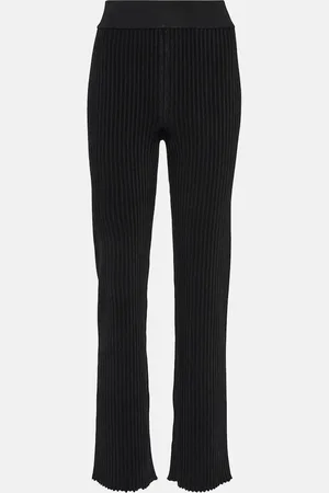 Alaïa Alaïa Pantaloni regular in maglia a coste