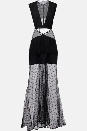 Stella McCartney Abito lungo in pizzo