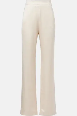 TOVE Pantaloni regular in raso a vita alta