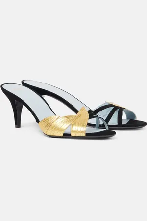 VALENTINO GARAVANI Sandali Foliefoliage 65 in suede e pelle
