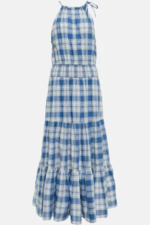 Ralph Lauren Abito lungo in cotone a quadri
