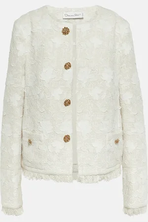 Oscar de la Renta Giacca Gardenia in tweed