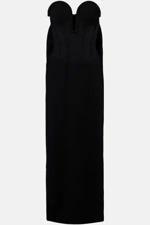 Jean Paul Gaultier Abito lungo in crêpe e tulle