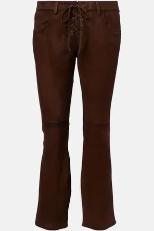 Isabel Marant Pantaloni Vanel in suede a vita bassa