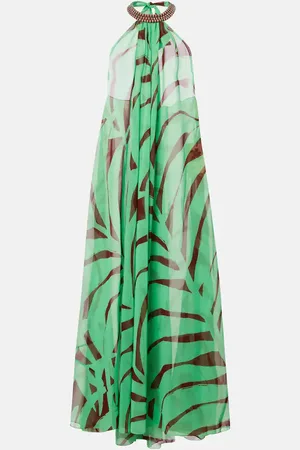 JOHANNA ORTIZ Abito lungo Tactile Winds in georgette