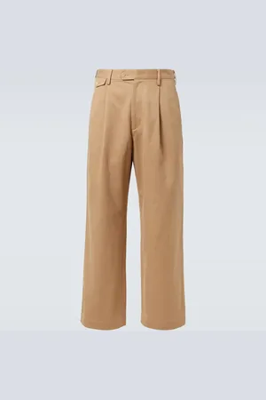 Auralee Pantaloni chino in cotone a vita media