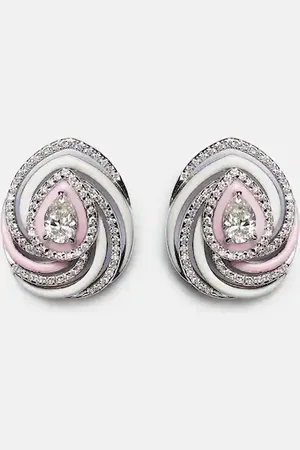 Kamyen Orecchini Oceane in oro bianco 18kt con smalto e diamanti