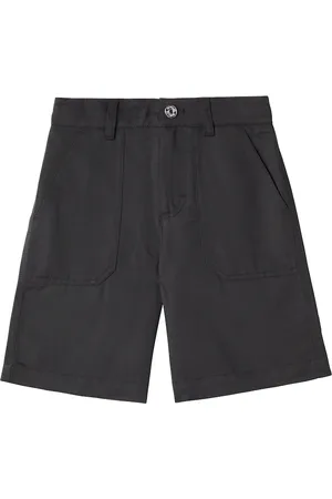 Moncler Shorts in gabardine di cotone e lino