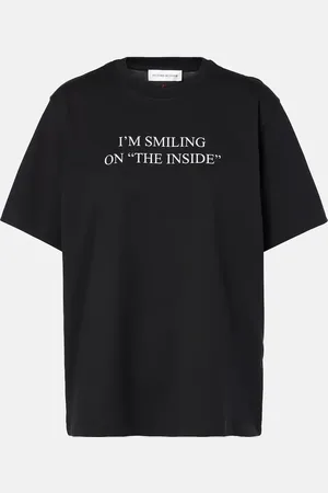 Victoria Beckham T-shirt in jersey di cotone con stampa