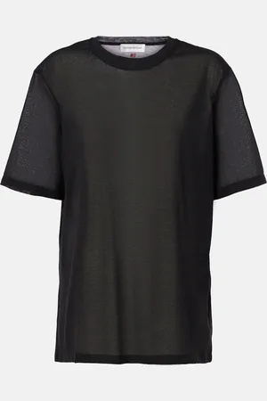 Victoria Beckham T-shirt in crêpe di misto cotone