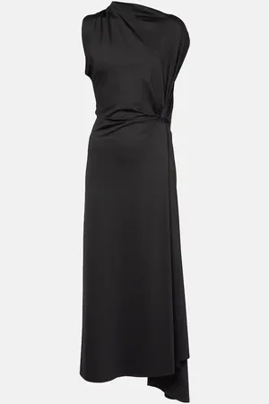 Victoria Beckham Abito midi in jersey con ruches