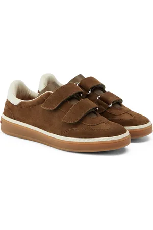 Loro Piana Sneakers Walk in suede con pelle