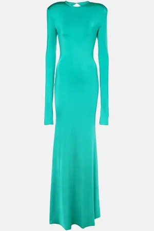 Victoria Beckham Abito lungo in jersey con cut-out