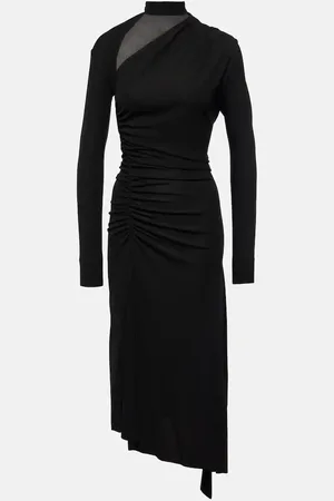 Victoria Beckham Abito midi asimmetrico con ruches