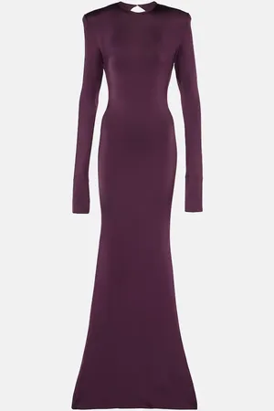 Victoria Beckham Abito lungo in jersey con cut-out