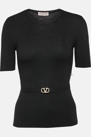 VALENTINO Pullover in lana vergine con cintura