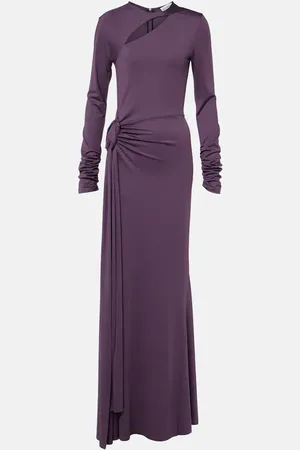 Victoria Beckham Abito lungo in jersey con cut-out