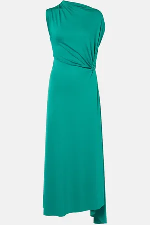 Victoria Beckham Abito midi in jersey arricciato