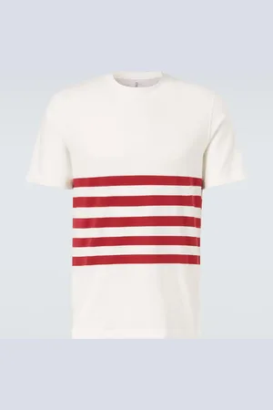 Brunello Cucinelli T-shirt in jersey di cotone a righe