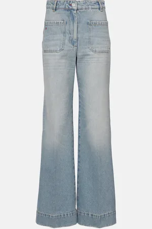 Victoria Beckham Jeans a gamba larga Alina a vita alta