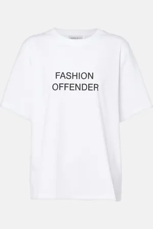 Victoria Beckham T-shirt in jersey di cotone con stampa