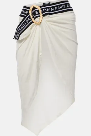 Balmain Pareo in misto cotone con stampa