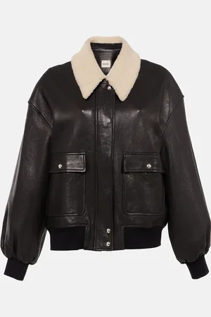 Khaite Giacca Shellar in pelle e shearling