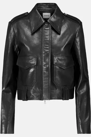 Khaite Giacca cropped Cordelia in pelle